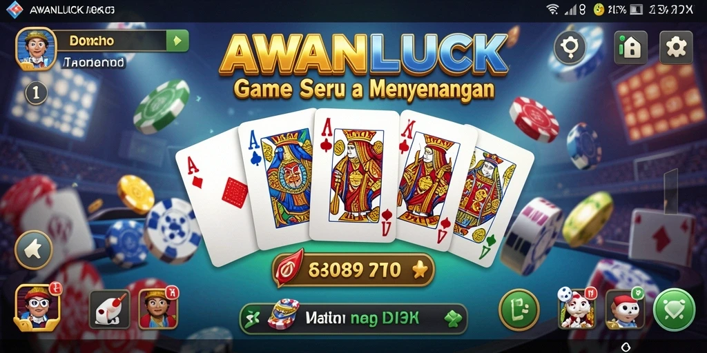 Screenshot gameplay AWANLUCK yang menunjukkan aksi seru permainan Domino.