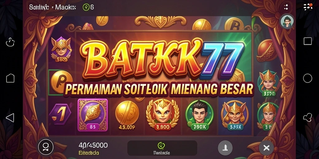 Tampilan gameplay menawan dalam permainan Slot BATIK77.
