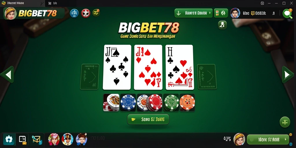 Screenshot gameplay BIGBET78 yang menunjukkan momen seru permainan Domino.