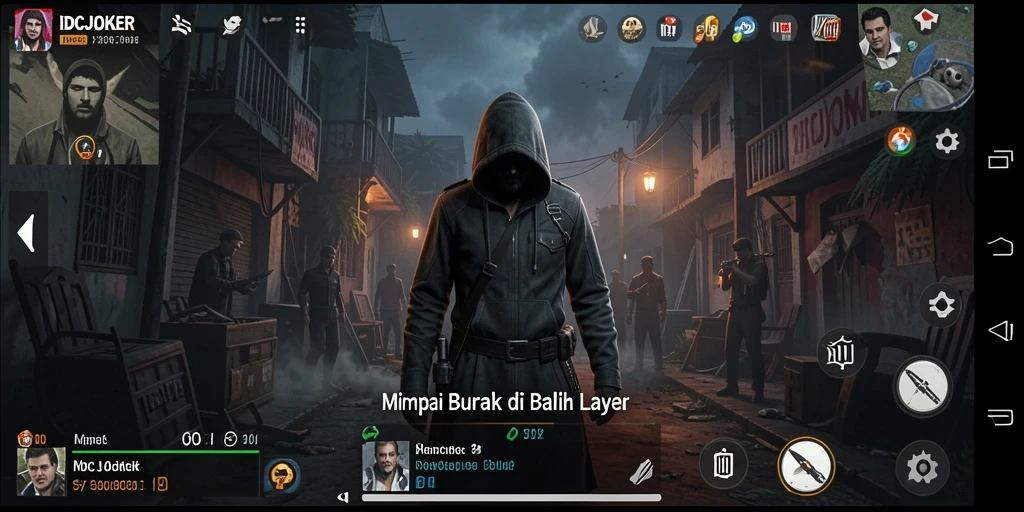 Gameplay IDCJOKER menampilkan momen menegangkan yang menghantui.