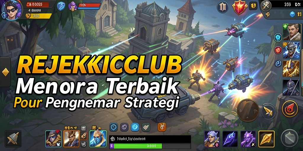 Tampilan gameplay menakjubkan dalam REJEKICLUB Tower Defense.