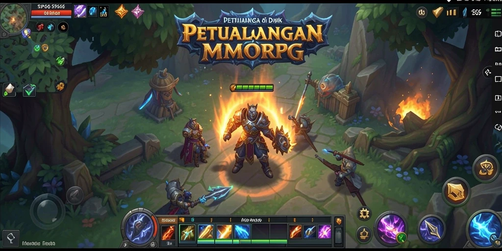 Screenshot SP666 menampilkan pemain beraksi di dunia MMORPG yang memukau.