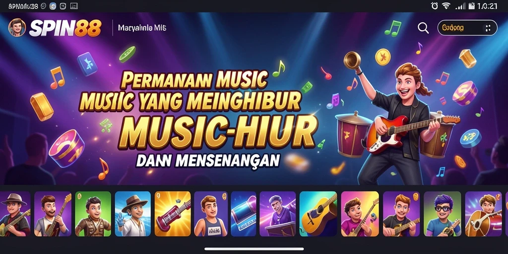 Tampilan screenshot SPIN88 dengan aksi gameplay musik yang dinamis.