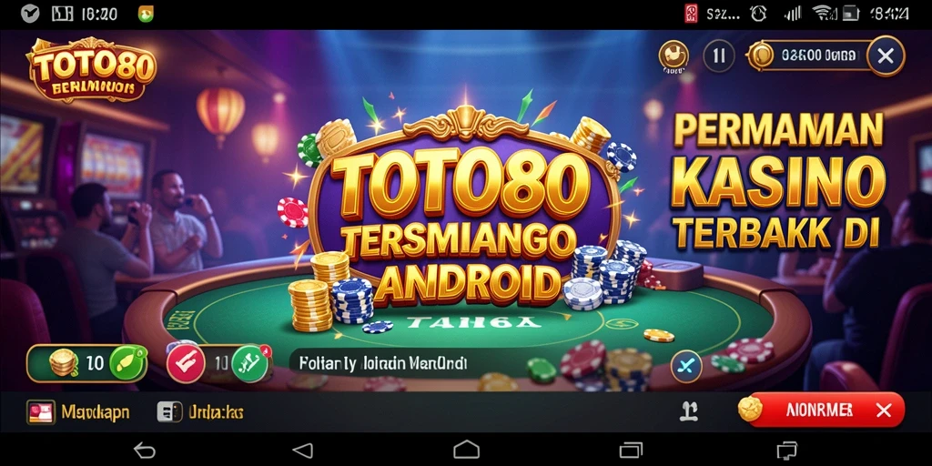 Tangkapan layar gameplay TOTO80 dengan suasana kasino yang mengesankan.