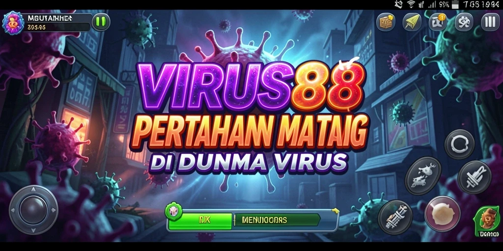 Screenshot gameplay menarik dari VIRUS88 Tower Defense.