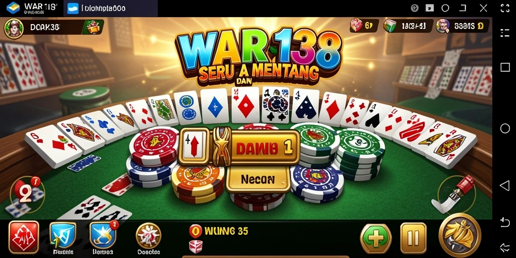 Tampilan gameplay seru dalam permainan Domino WAR138.