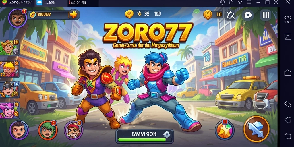 Tampilan gameplay ZORO77 yang seru dengan berbagai tantangan.